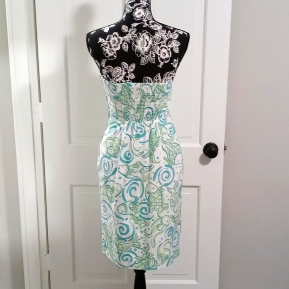 🆕 🐟VTG Lilly Pulitzer🐟 - "School's Out" Strapless Dress - Picture 2 of 16